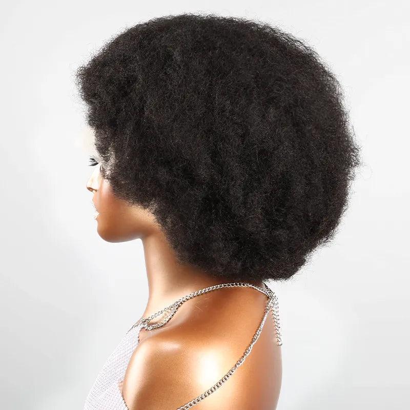 13x4 Super Afro Kinky Curly Bob Wig Lace Frontal Wig - SHINE HAIR WIG
