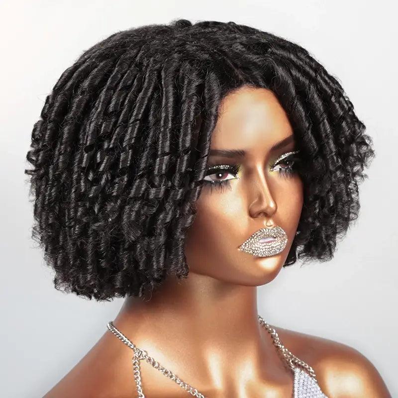 13x4 T Part Juicy Coils Lace Frontal Curly Short Bob Wig Human Hair - SHINE HAIR WIG