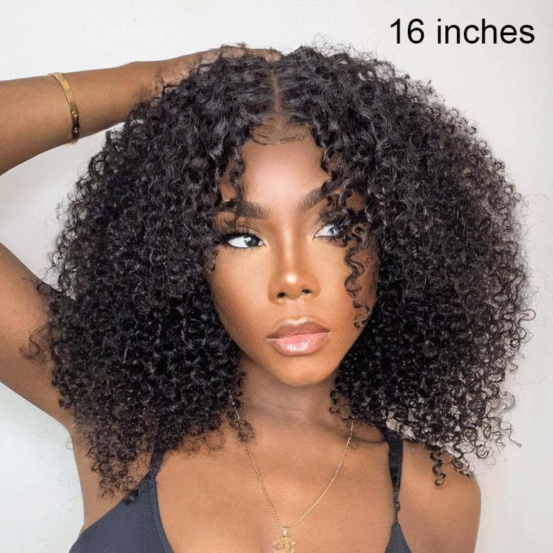 ๐๐ฎ๐ฒ ๐ ๐๐๐ญ ๐ ๐
๐ซ๐๐๐ฅ9x6 Glueless Bob Kinky Curly Human Hair Wig