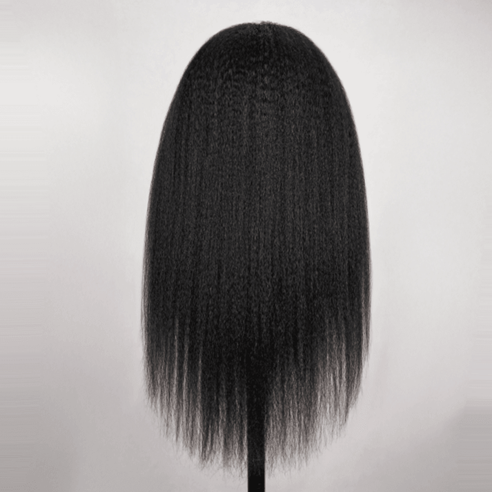 4 In 1 Half Wig Deep Curly/Yaki Straight Flexi-Fit Drawstring 250% Density