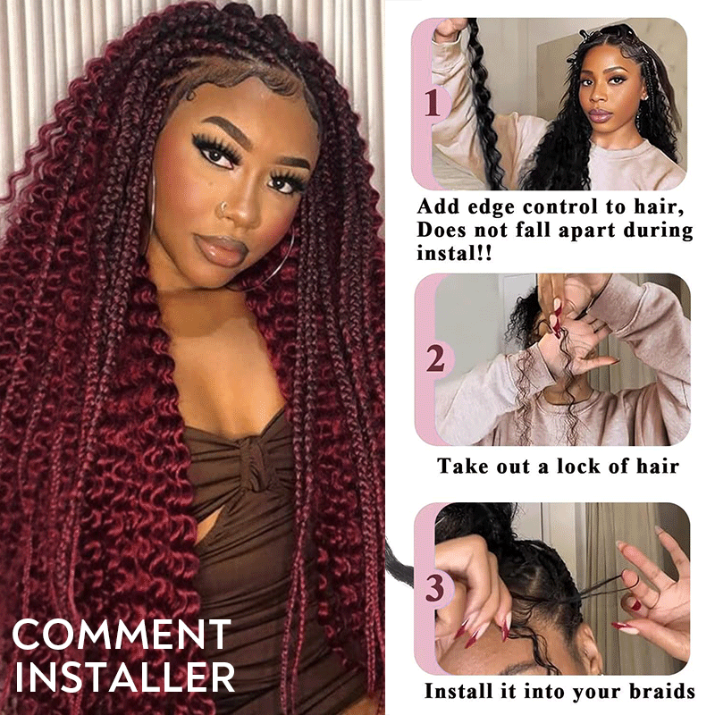 Extension Bulk Hair For Bohemian Braiding Dark 99J Color Deep Curly Human Hair