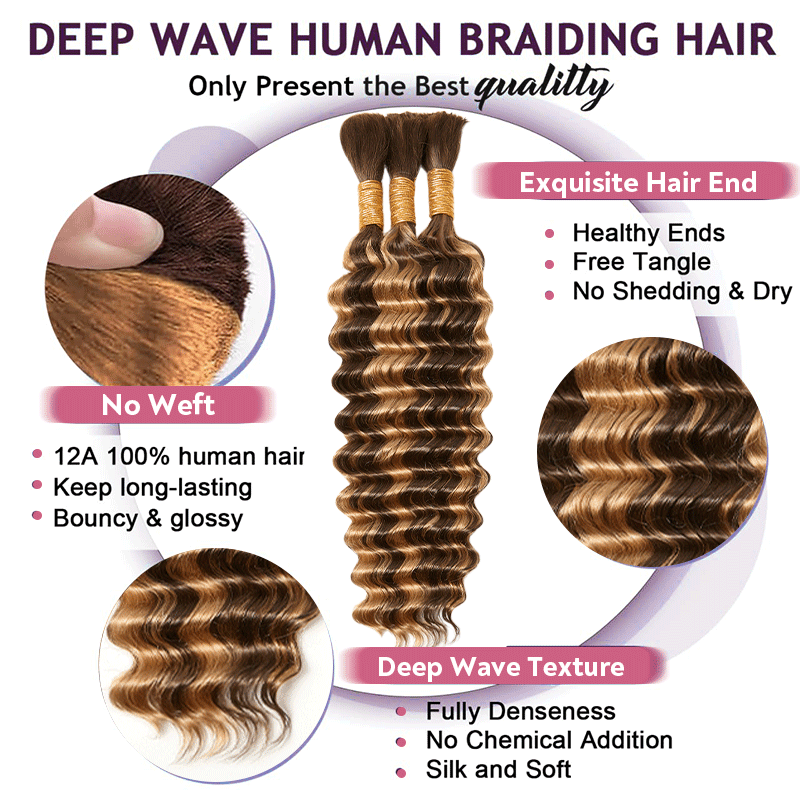 Extension Bulk Hair For Bohemian Braiding
