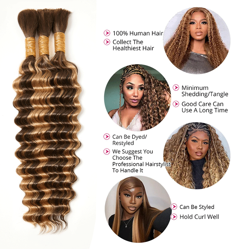 Extension Bulk Hair For Bohemian Braiding