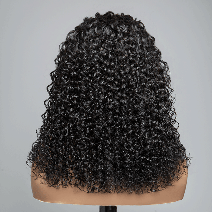 4 In 1 Half Wig Deep Curly/Yaki Straight Flexi-Fit Drawstring 250% Density