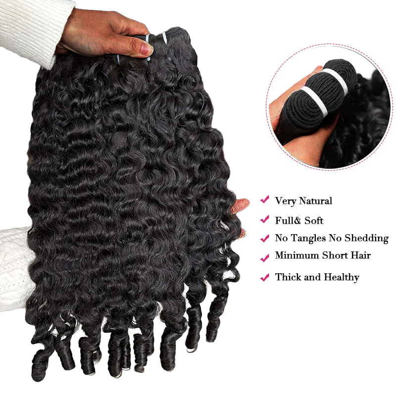 Natural Burmese Curly Hair Extension Raw Unprocessed 100% Human Weave Hair