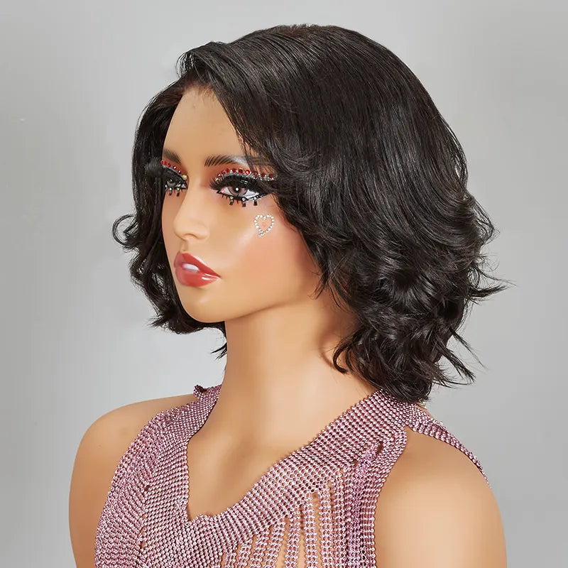 7x5 13x4 Glueless Hair Stylist Special Design Bob Wavy Wig