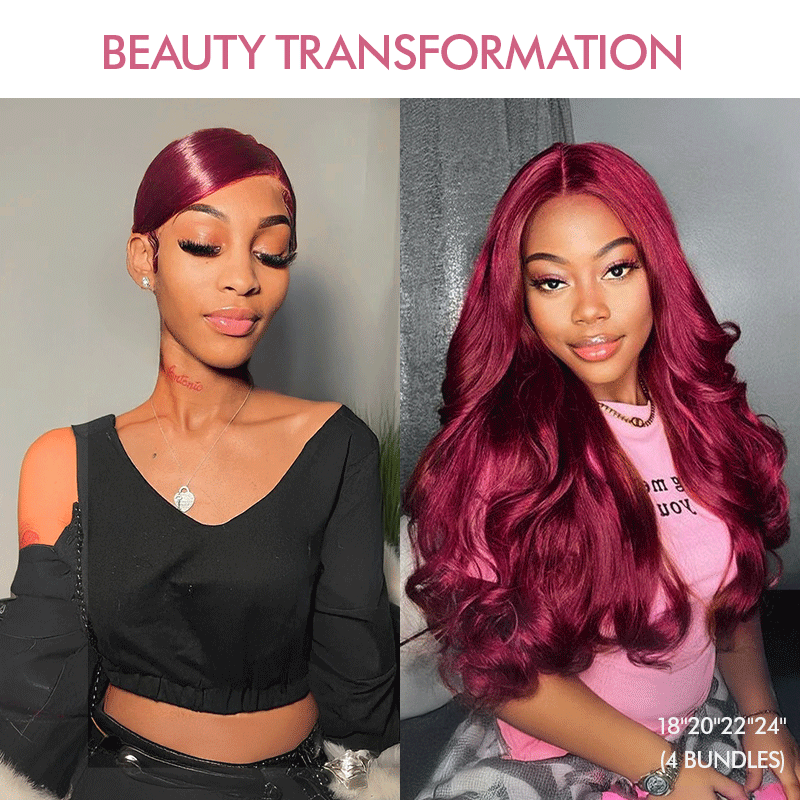 99J Body Wave Bundles Virgin Brazilian Human Hair Extensions