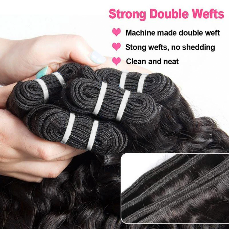 Natural Burmese Curly Hair Extension Raw Unprocessed 100% Human Weave Hair