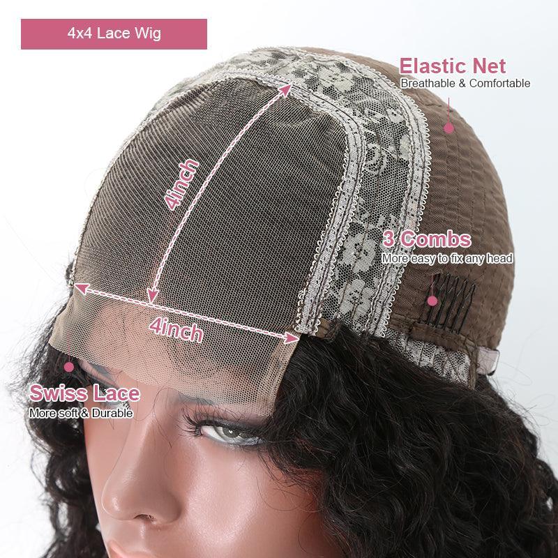 4x4 Design Stylist Light Ombre Luxe Wavy Lace Closure Bob Human Hair Wig - SHINE HAIR WIG
