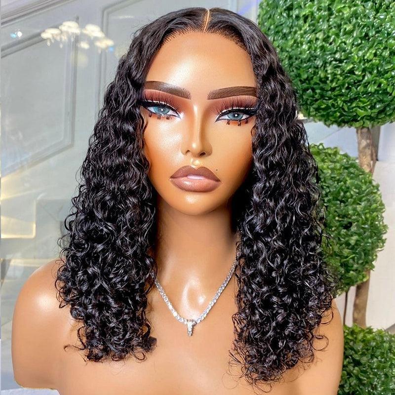 shine hair curly bob wig human hair