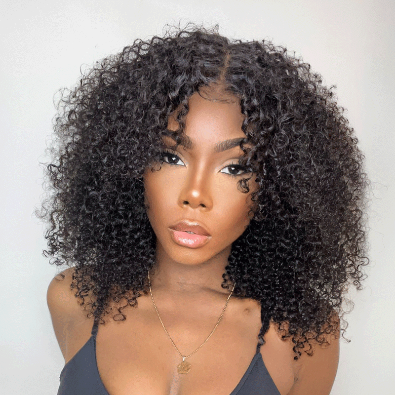 ๐๐ฎ๐ฒ ๐ ๐๐๐ญ ๐ ๐
๐ซ๐๐๐ฅ9x6 Glueless Bob Kinky Curly Human Hair Wig