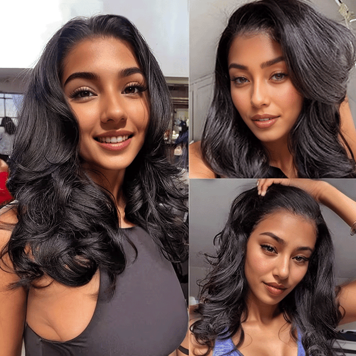 Glueless Layered Effortless Lace 300% Density Bob Soft & Voluminous 5x5 Glueless Wavy Wig