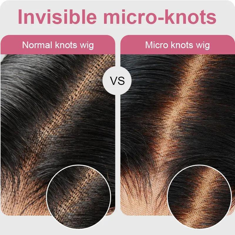 7x5 13x4 Glueless 4C Edges Kinky Hairline Micro Knots Bob Wig Straight - SHINE HAIR WIG