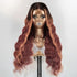 7x5 13x4 Glueless Gradient Reddish Brown Human Hair Body Wave Frontal Wig - SHINE HAIR WIG