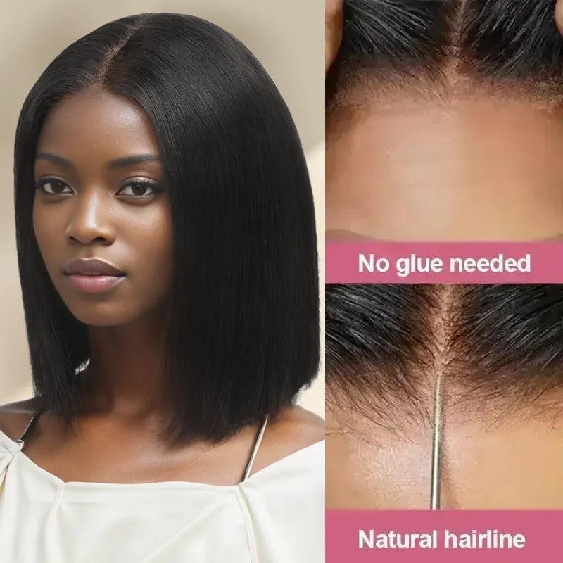 7x5 Glueless Bob Wig Wear Go Straight Human Hair - SHINE HAIR WIG