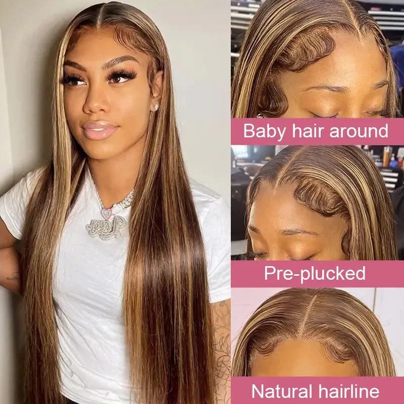7x5 Glueless Wig Bleached Knots