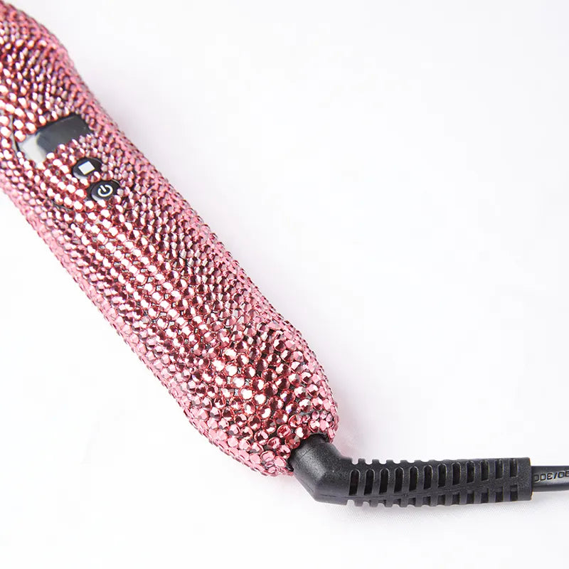 SHINE Electric Hair Straightener Comb with Diamonds 30s Fast Heating & Adjustable Temperature