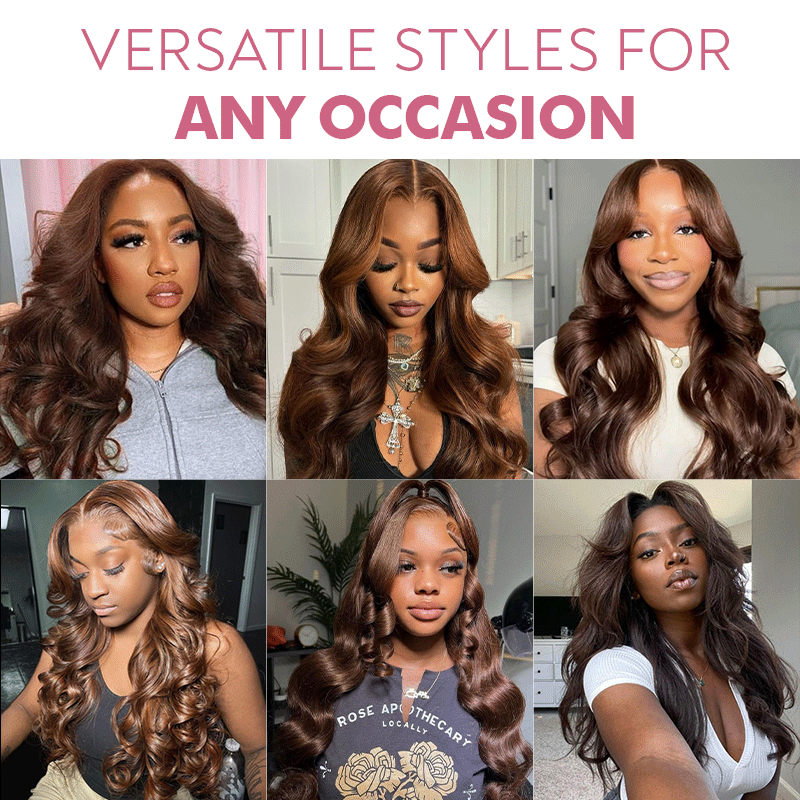 Dark Chocolate Brown Body Wave Bundles Virgin Brazilian Human Hair Extensions