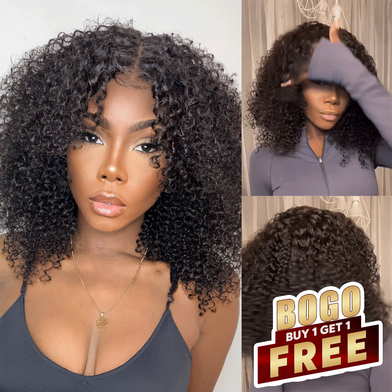 ๐๐ฎ๐ฒ ๐ ๐๐๐ญ ๐ ๐
๐ซ๐๐๐ฅ9x6 Glueless Bob Kinky Curly Human Hair Wig