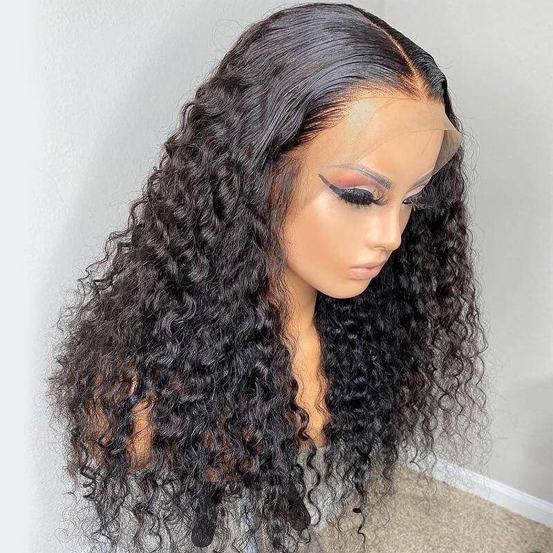 13*6*1 T Part Lace Wig Brazilian Curly Wave Human Hair Wigs High Density - SHINE HAIR WIG