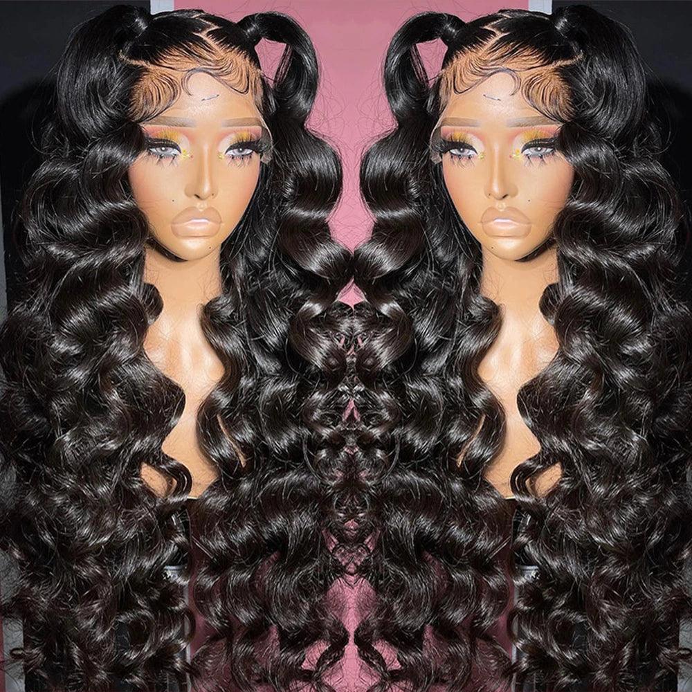 shinehair loose deep wave hd lace frontal wig