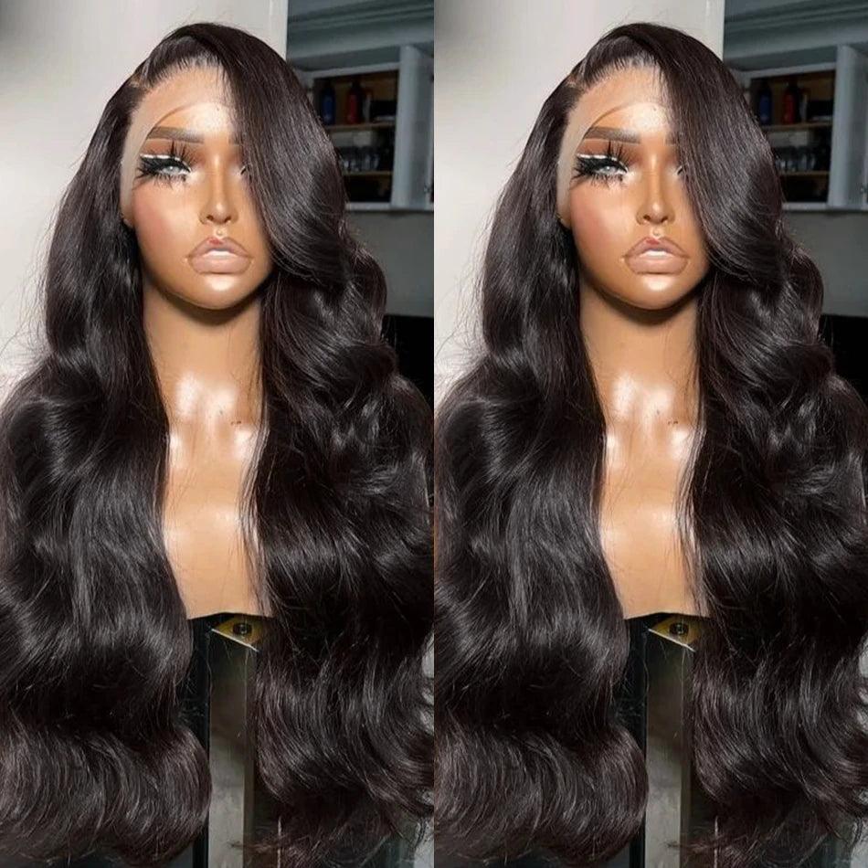 13x4 Transparent Lace Wig Body Wave Skin Melt Lace Front Human Hair Wigs - SHINE HAIR WIG