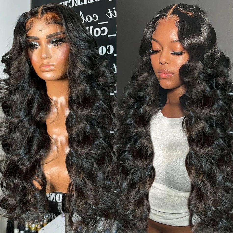 13x4 Transparent Lace Wig Body Wave Skin Melt Lace Front Human Hair Wigs - SHINE HAIR WIG