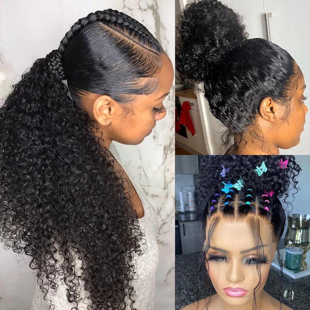 360 Lace Frontal Wig Brazilian Curly Wave Virgin Human Hair - SHINE HAIR WIG