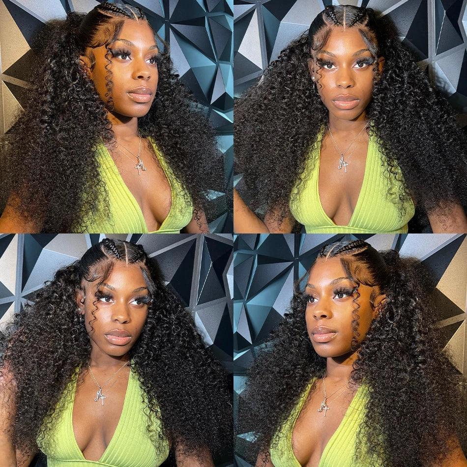 360 Lace Frontal Wig Brazilian Curly Wave Virgin Human Hair - SHINE HAIR WIG