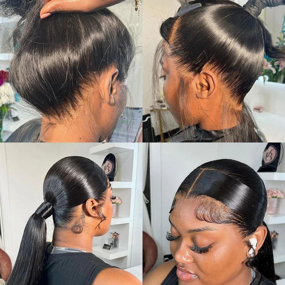 360 Lace Frontal Wig Straight Virgin Human Hair - SHINE HAIR WIG