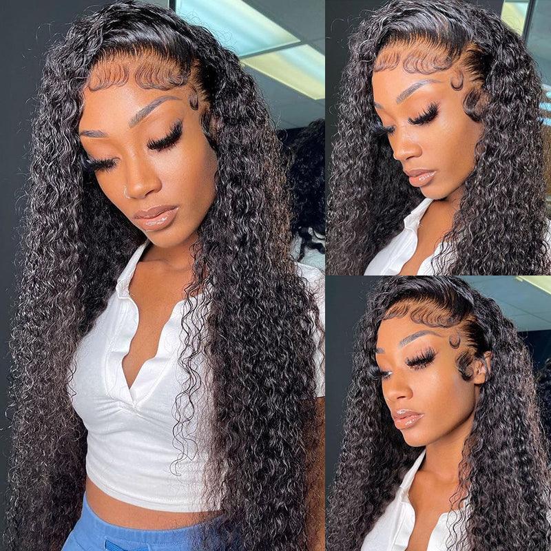 4C Kinky Edges Ventilated Wig 13x4 HD Lace Curly Wig Human Hair with Realistic Hairline - SHINE HAIR WIG