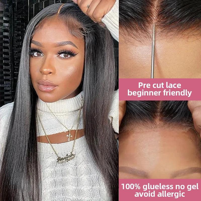 5x5 Glueless Wig Wear Go Brazilian Straight Human Hair - SHINE HAIR WIG