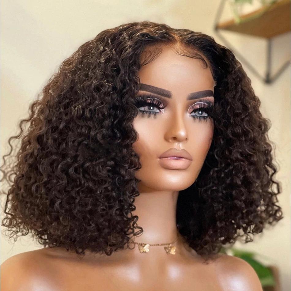 5x5 Real HD Lace Closure Wig Bob Curly Wave Virgin Human Hair - SHINE HAIR WIG