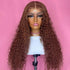 shinehair chocolate brown curly glueless wig human hair
