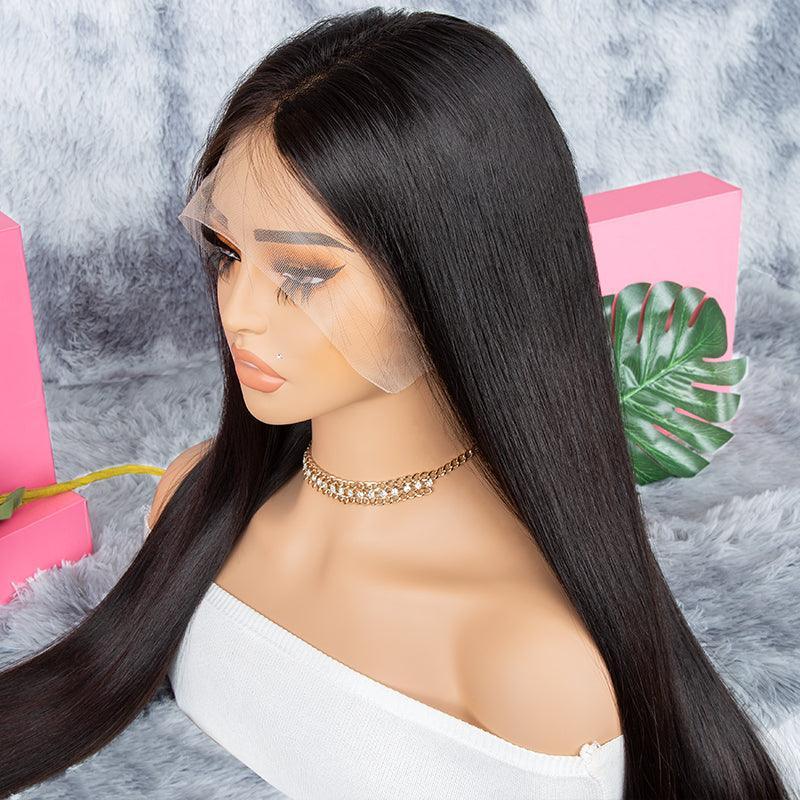 Rich Mocha-13x6 Lace Front Raw Virgin Human Hair Wigs European Straight - SHINE HAIR WIG