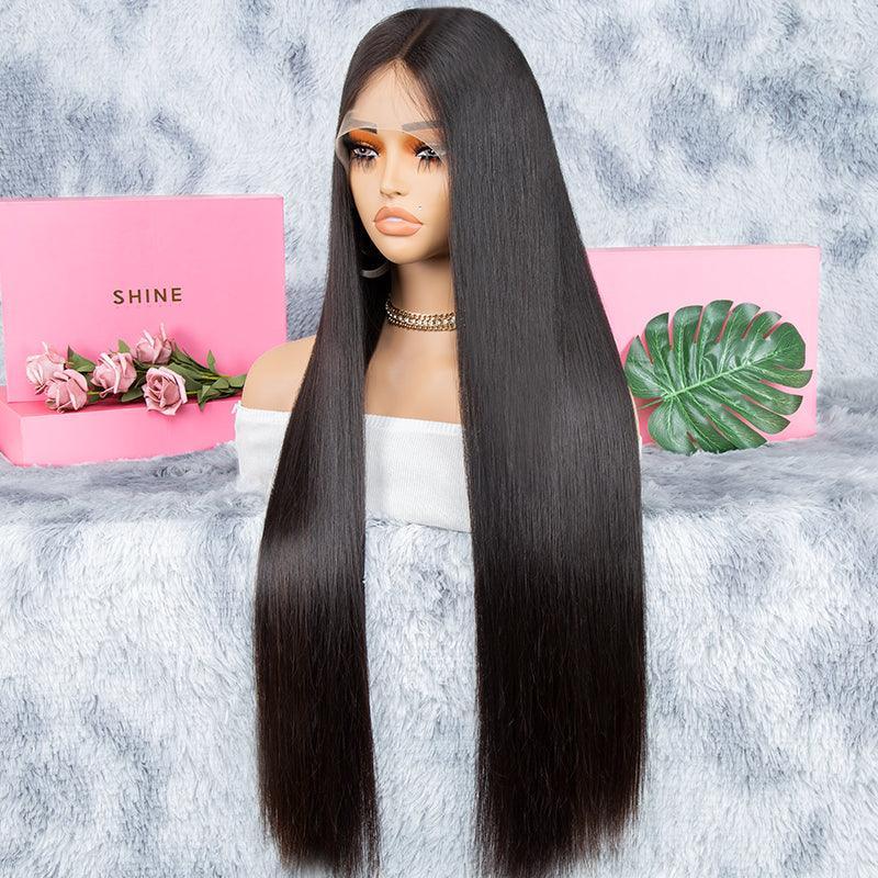 Rich Mocha-13x6 Lace Front Raw Virgin Human Hair Wigs European Straight - SHINE HAIR WIG
