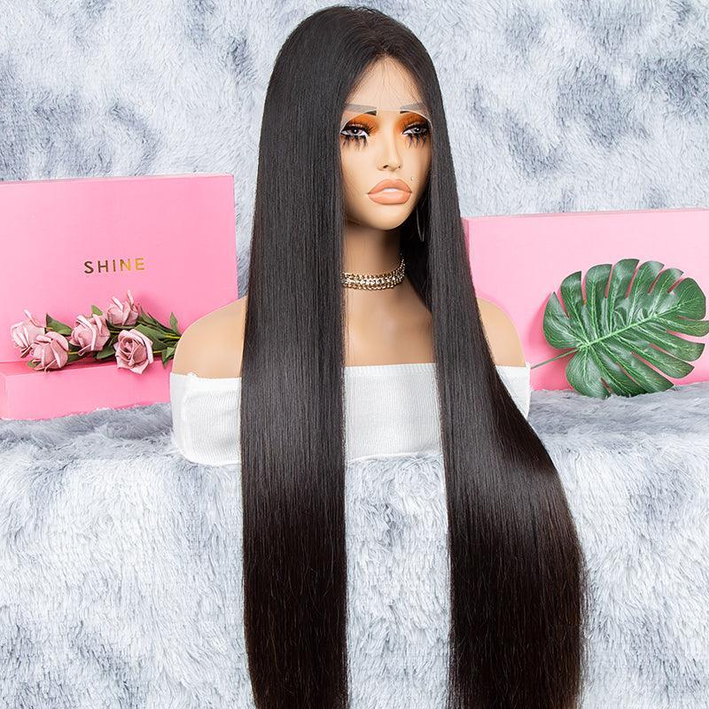 Rich Mocha-13x6 Lace Front Raw Virgin Human Hair Wigs European Straight - SHINE HAIR WIG