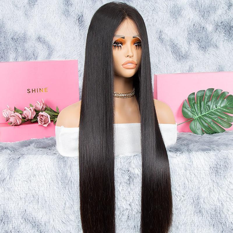 Rich Mocha-13x6 Lace Front Raw Virgin Human Hair Wigs European Straight - SHINE HAIR WIG