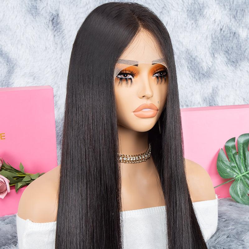Rich Mocha-13x6 Lace Front Raw Virgin Human Hair Wigs European Straight - SHINE HAIR WIG