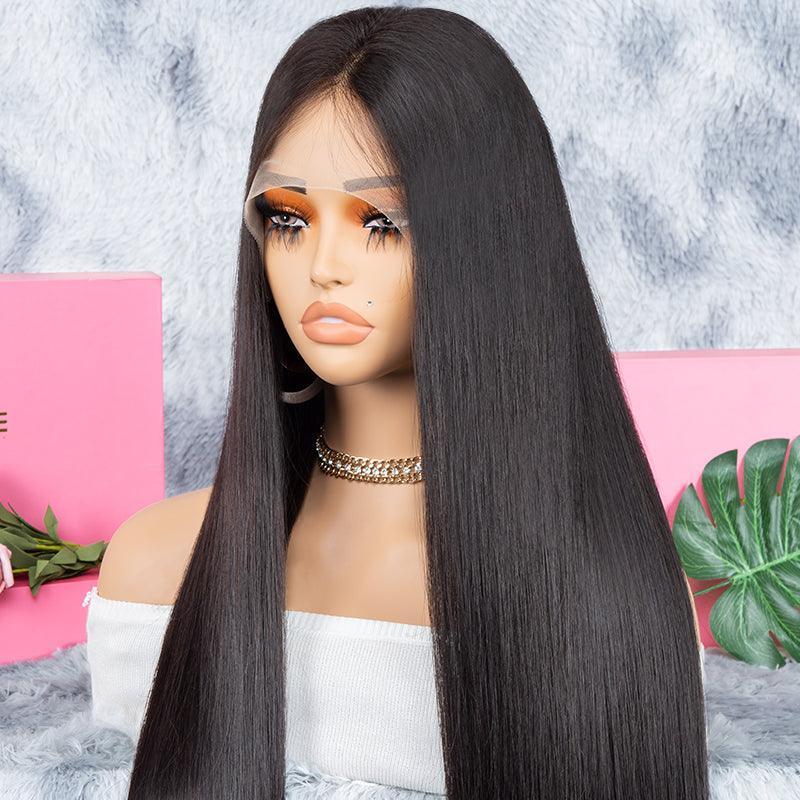 Rich Mocha-13x6 Lace Front Raw Virgin Human Hair Wigs European Straight - SHINE HAIR WIG