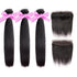Straight Virgin Hair Extension Bundle Deal Hair Weave With Frontal - SHINE HAIR WIG