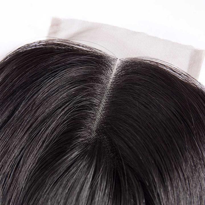 Virgin Hair Natural Straight 4x4 Lace Closure With Pre Plucked Hairline - SHINE HAIR WIG