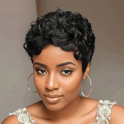 2 𝑭𝑶𝑹 $49🔥Glueless Easy-Wear Chic Effortless Curly+Glueless Pixie Short Wig