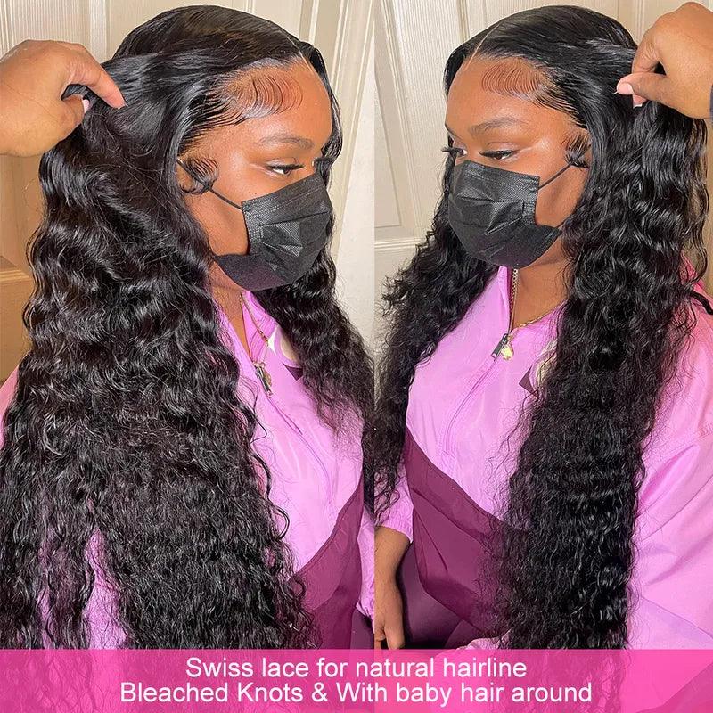 13x4 13x6 Brazilian Curly Deep Wave Lace Frontal Human Hair Wigs Preplucked - SHINE HAIR WIG