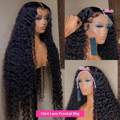 13x4 13x6 Brazilian Kinky Curly Transparent Lace Frontal Human Hair Wigs Preplucked - SHINE HAIR WIG