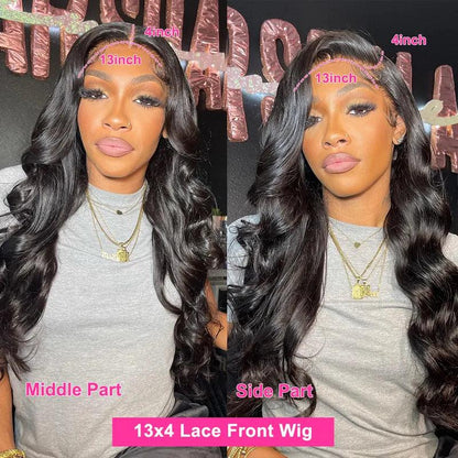 13x4 13x6 Brazilian Loose Wave Transparent Lace Frontal Human Hair Wigs Prepluked - SHINE HAIR WIG