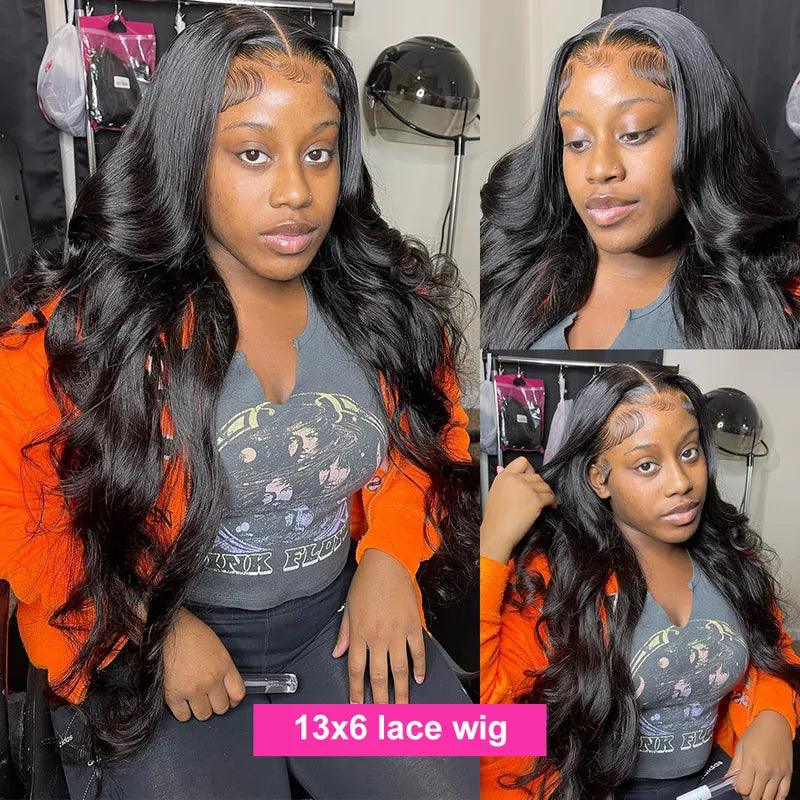 13x4 13x6 Brazilian Loose Wave Transparent Lace Frontal Human Hair Wigs Prepluked - SHINE HAIR WIG