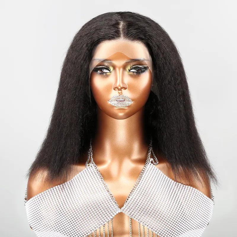 13x4 Afro Kinky Straight Minimalist Bob Wig Lace Frontal Wig - SHINE HAIR WIG