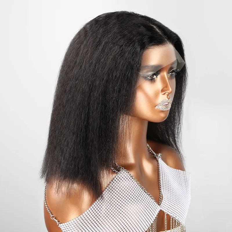13x4 Afro Kinky Straight Minimalist Bob Wig Lace Frontal Wig - SHINE HAIR WIG