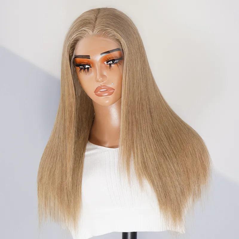 13x4 Soft Creamy Latte Color Wig Lace Frontal Human Hair - SHINE HAIR WIG